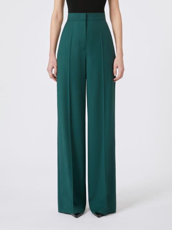 25FW 막스마라 스트레이트 팬츠 2521136121600007 DARK GREEN - MAX MARA