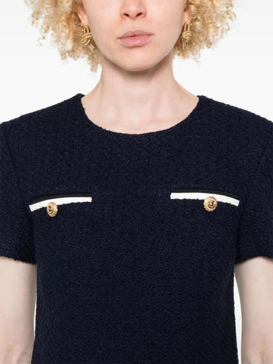 25FW 셀프 포트레이트 숏 원피스 PF25034SBL NAVY - SELF PORTRAIT