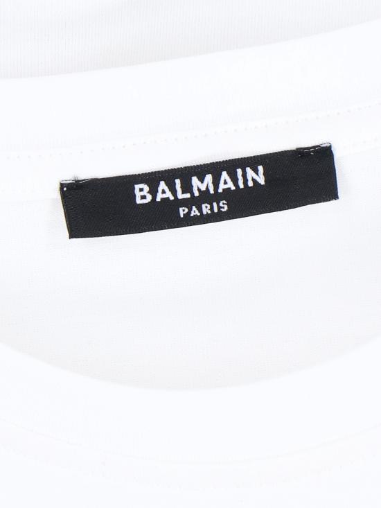 25FW 발망 반팔 티셔츠 BF1EE020BB02 GAB White - BALMAIN