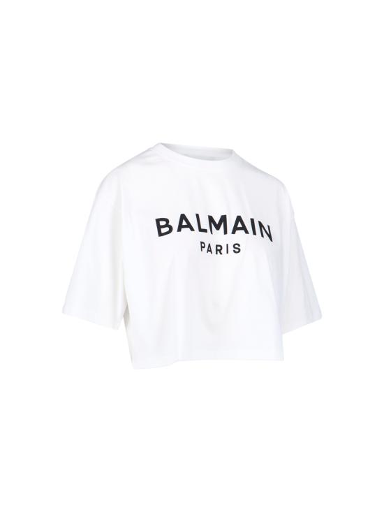 25FW 발망 반팔 티셔츠 BF1EE020BB02 GAB White - BALMAIN