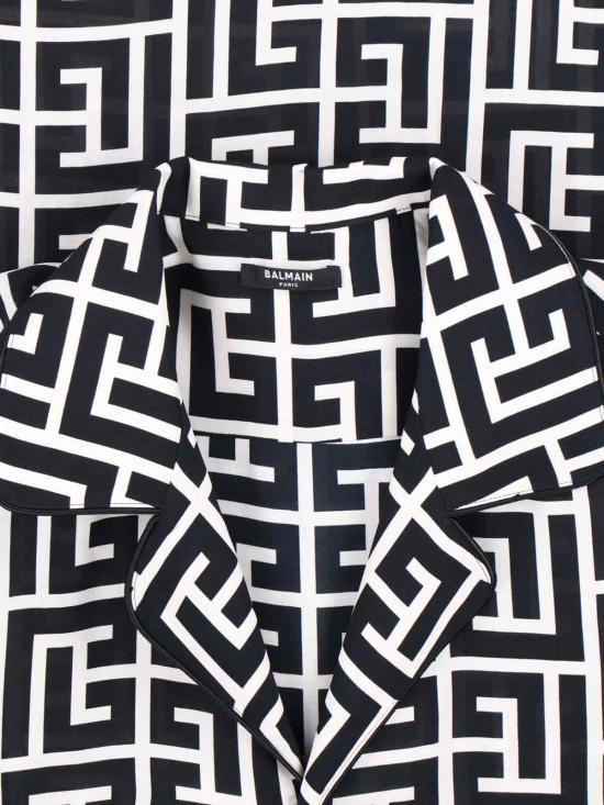 25FW 발망 반팔 셔츠 FH1HN011VD01 GFE Black - BALMAIN