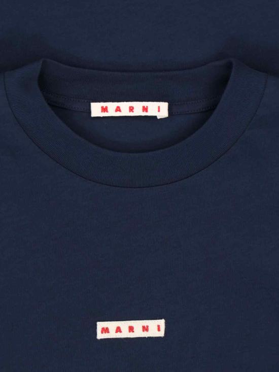 25FW 마르니 반팔 티셔츠 HUMU0223X6 UTCZ57 00B99 Blue - MARNI