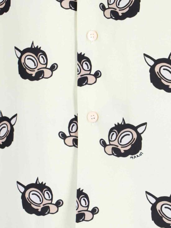 25FW 마르니 반팔 셔츠 CUMU0213A5 UTVA51WOW09 WHITE - MARNI