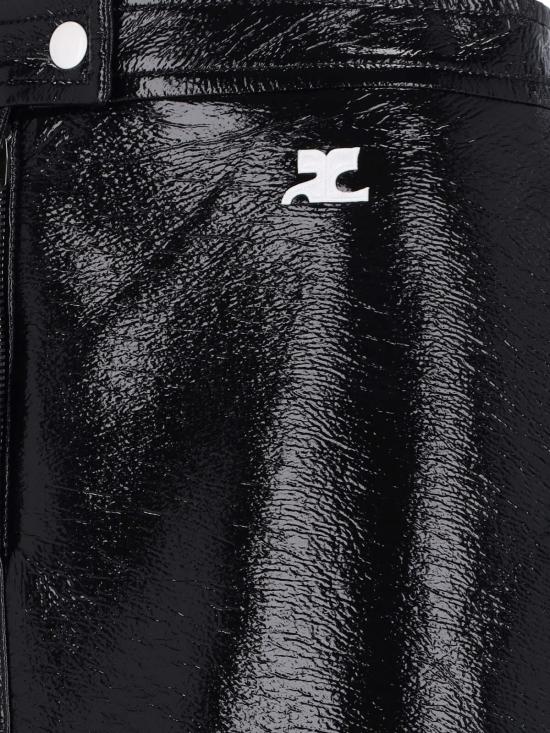 25FW 쿠레쥬 숏 스커트 PERCJU001VY0014 9999 Black - COURREGES