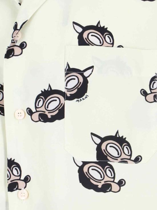 25FW 마르니 반팔 셔츠 CUMU0213A5 UTVA51 WOW09 White - MARNI