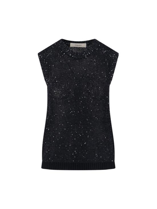 25FW 골든구스 민소매 티셔츠 GWP01922 P001691 90100 Black