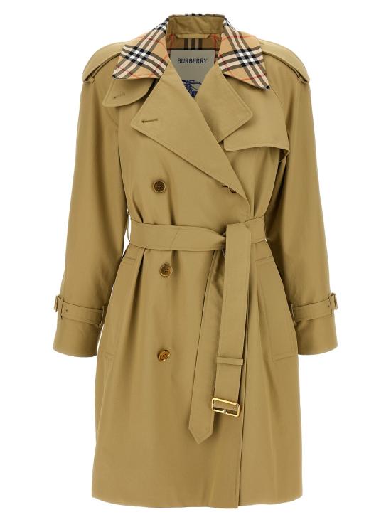 25FW 버버리 미드 렝스 체크 칼라 캐슬포드 트렌치코트  8111564HAMPER