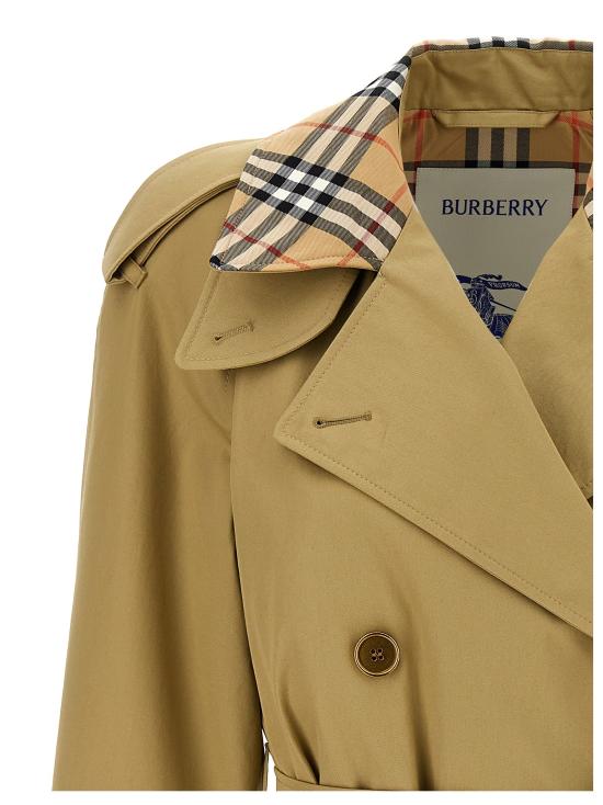 25FW 버버리 미드 렝스 체크 칼라 캐슬포드 트렌치코트  8111564HAMPER - BURBERRY