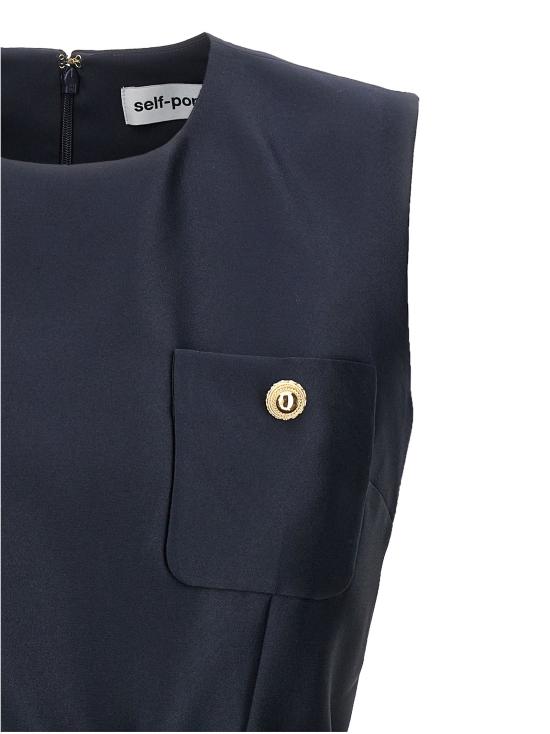 25FW 셀프 포트레이트 숏 원피스 PF25017SBLBLUE - SELF PORTRAIT