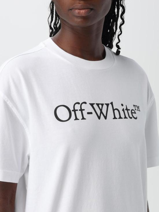 25FW 오프화이트 반팔 티셔츠 OWAA089C99JER0030110 Black - OFF WHITE