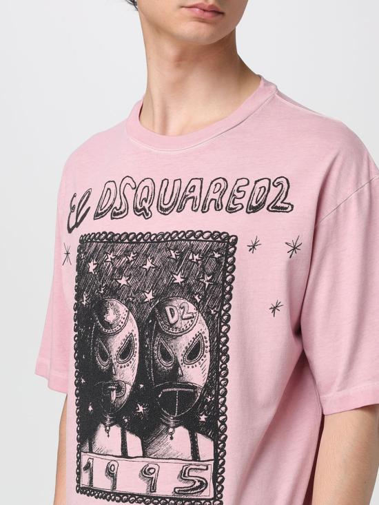 25FW 디스퀘어드2 반팔 티셔츠 S71GD1555D20035 235 Pink - DSQUARED2