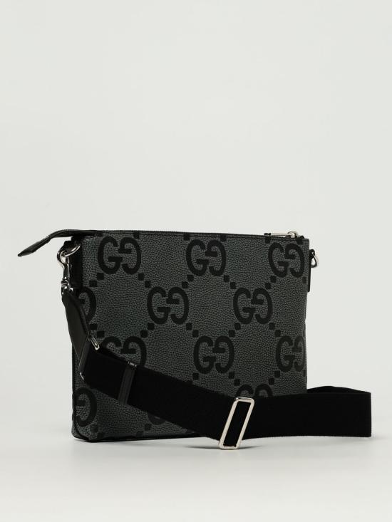 25FW 구찌 점보 GG 미디움 메신저 백 696009AAEB9 1045 Black - GUCCI
