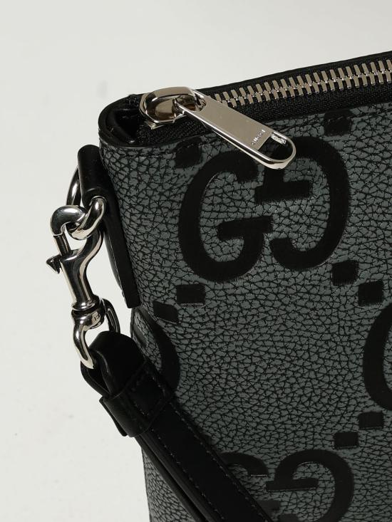 25FW 구찌 점보 GG 미디움 메신저 백 696009AAEB9 1045 Black - GUCCI