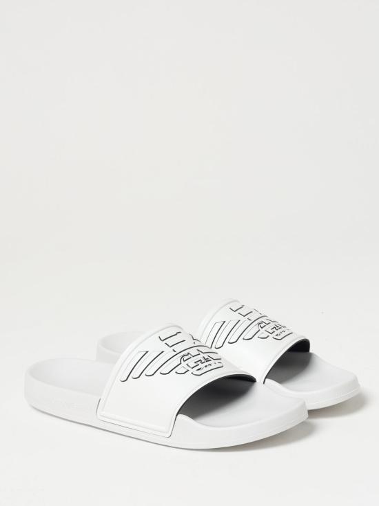 25SS 엠포리오 아르마니 뮬/슬리퍼 XVPS11 XR273 T680 White - EMPORIO ARMANI