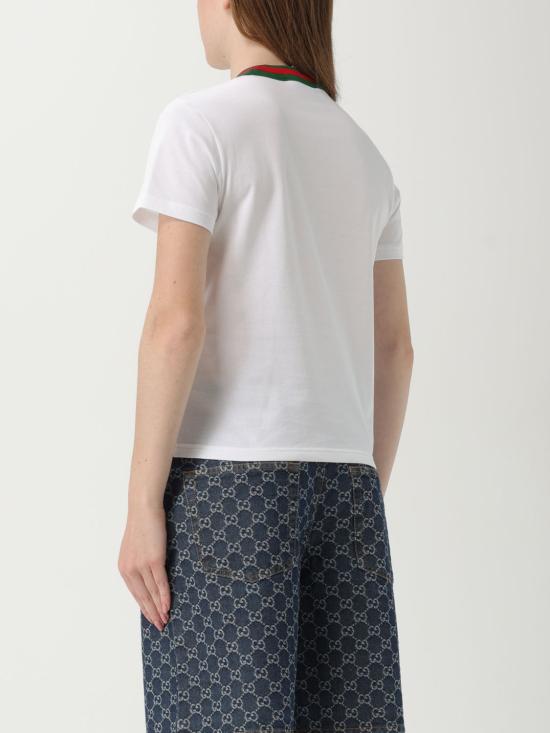 25SS 구찌 웹 저지 티셔츠  819551XJG5W 9692 White - GUCCI