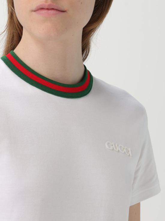 25SS 구찌 웹 저지 티셔츠  819551XJG5W 9692 White - GUCCI