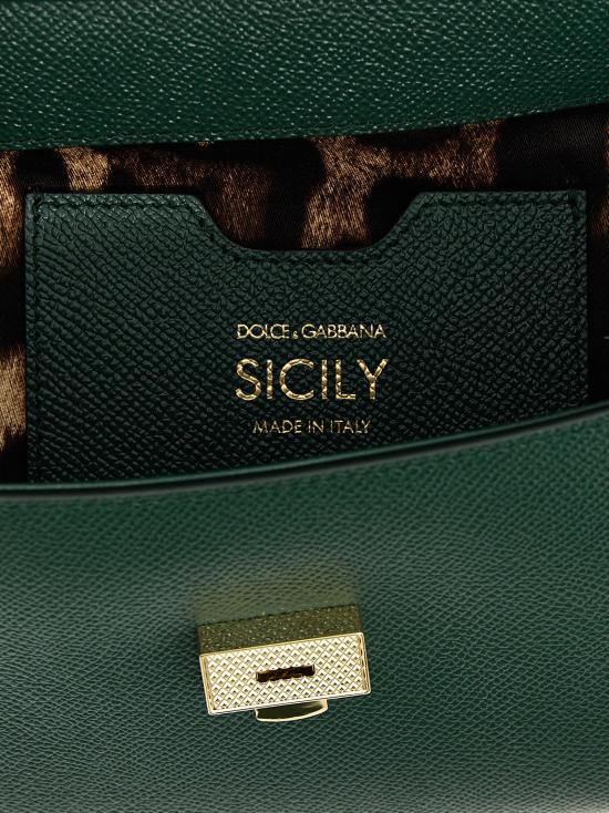 25FW 돌체앤가바나 토트백 시칠리아 핸드백 그린 - DOLCE & GABBANA