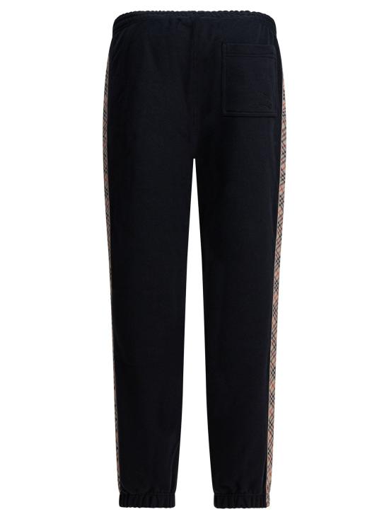 25FW 버버리 체크 트리밍 코튼 조깅 팬츠 8110791 - BURBERRY