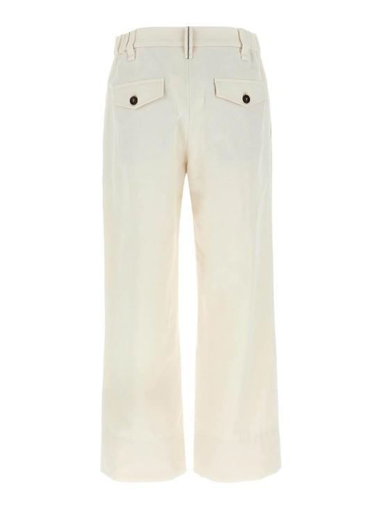 26SS 브루넬로 쿠치넬리 스트레이트 팬츠 ML145P8833C9002 White - BRUNELLO CUCINELLI