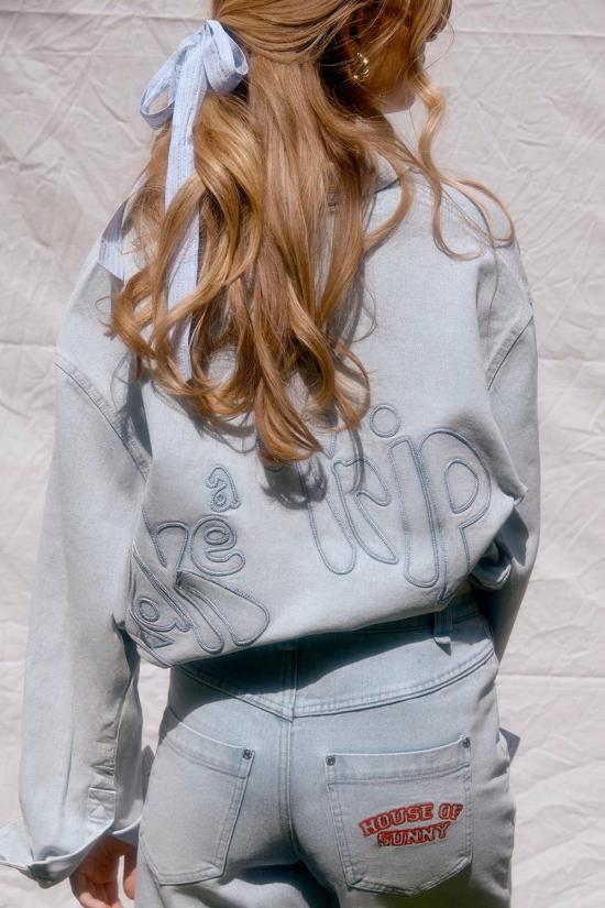  하우스오브써니 데님 숏팬츠 하우스 오브 서니 선다운 데님 반바지 라이트 브리즈 워시 - HOUSE OF SUNNY