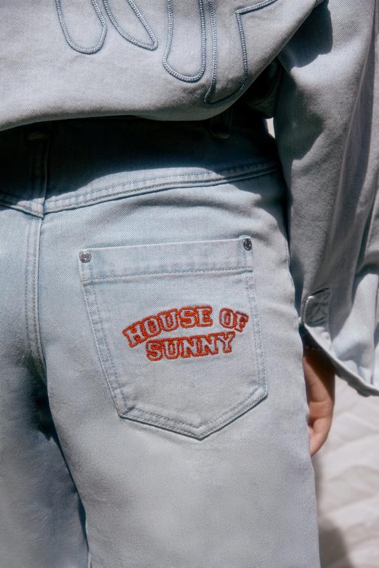  하우스오브써니 데님 숏팬츠 하우스 오브 서니 선다운 데님 반바지 라이트 브리즈 워시 - HOUSE OF SUNNY