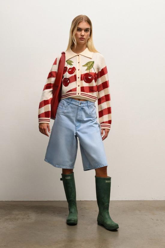  하우스오브써니 데님 숏팬츠 하우스 오브 서니 선다운 데님 반바지 라이트 브리즈 워시 - HOUSE OF SUNNY