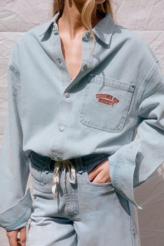  하우스오브써니 데님 숏팬츠 하우스 오브 서니 선다운 데님 반바지 라이트 브리즈 워시 - HOUSE OF SUNNY