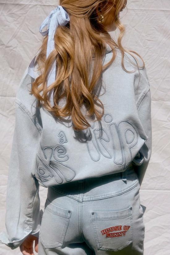  하우스오브써니 데님 숏팬츠 하우스 오브 서니 선다운 데님 반바지 라이트 브리즈 워시 - HOUSE OF SUNNY