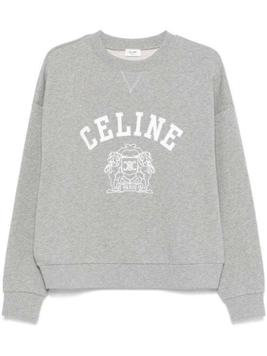 25FW 셀린느 긴팔 티셔츠 RY0DY670Q09MO GREY MELANGE OFF WHITE DOM