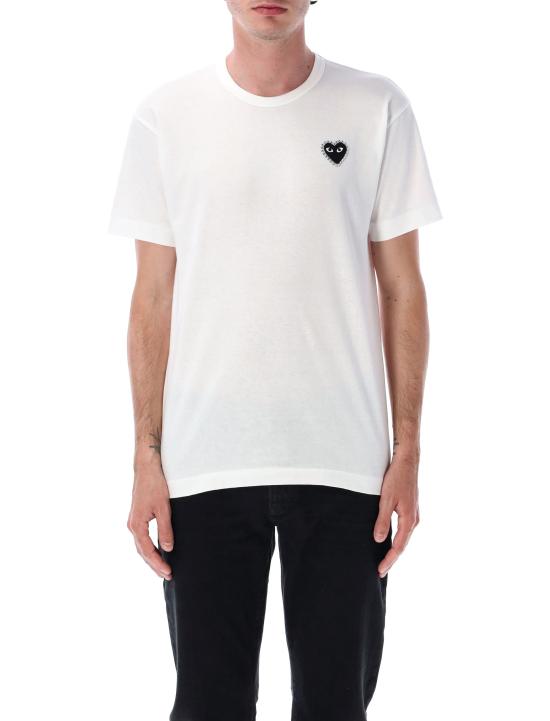 25SS 꼼데가르송 반팔 티셔츠 AX T801 051 1 WHITE BLACK DOM - COMME DES GARCONS