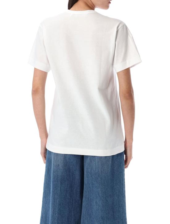26SS 꼼데가르송 반팔 티셔츠 AX T802 051 2 WHITE RED DOM - COMME DES GARCONS