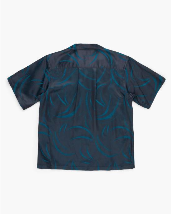  Blue Blue Japan 반팔 셔츠 블루 블루 재팬 메부키 패턴 알로하  네이비 - OTHER BRANDS