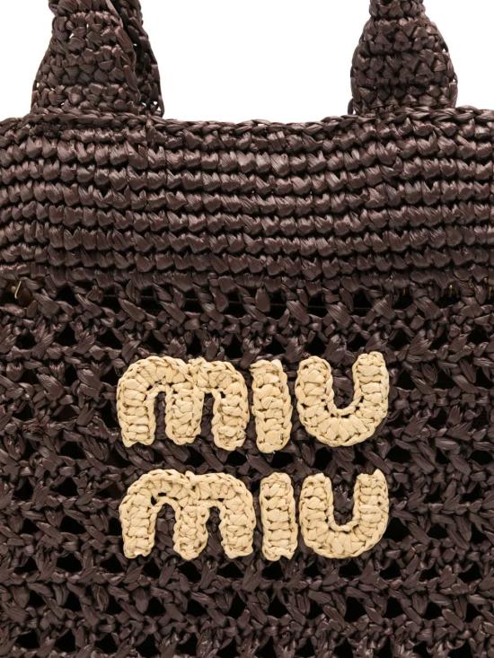25FW 미우미우 토트백 5BA283VOOOADO1 F0966 CACAO NATURALE - MIU MIU