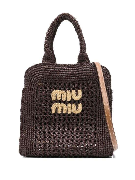 25FW 미우미우 토트백 5BA283VOOOADO1 F0966 CACAO NATURALE - MIU MIU