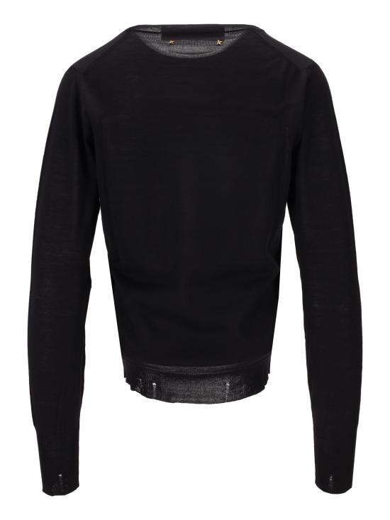 26FW 골든구스 메리노 울 스웨터 GWP00952P000665 90100 BLACK - GOLDEN GOOSE