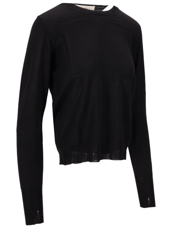 26FW 골든구스 메리노 울 스웨터 GWP00952P000665 90100 BLACK - GOLDEN GOOSE