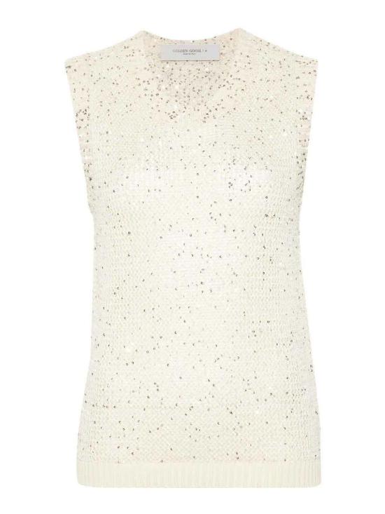 26FW 골든구스 시퀸 메쉬 니트 탑 GWP01922P00169111560 Yellow