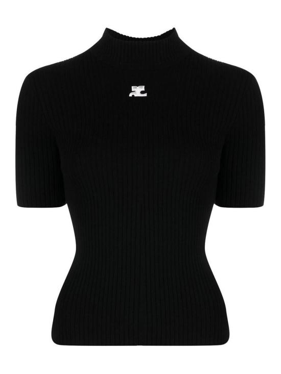 26SS 쿠레쥬 리에디션 니트 탑 숏슬리브 PERMPU026FI00019999