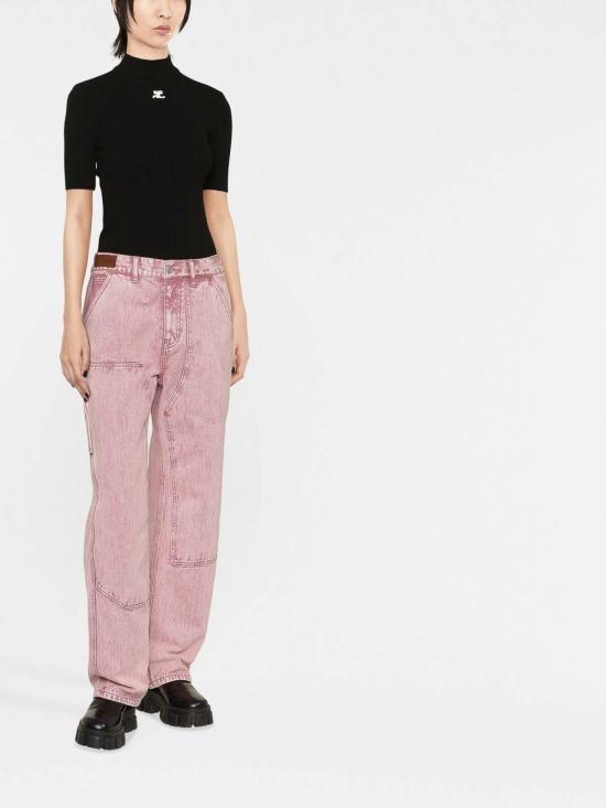 26SS 쿠레쥬 리에디션 니트 탑 숏슬리브 PERMPU026FI00019999 - COURREGES