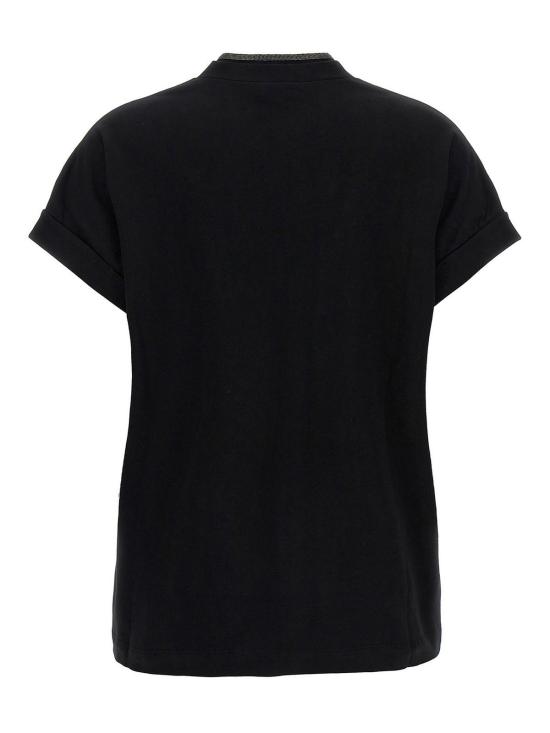  브루넬로 쿠치넬리 반팔 티셔츠 MPT18BD222C101 BLACK - BRUNELLO CUCINELLI