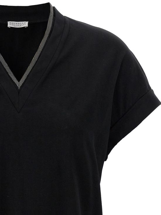  브루넬로 쿠치넬리 반팔 티셔츠 MPT18BD222C101 BLACK - BRUNELLO CUCINELLI