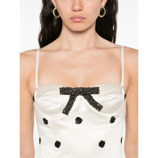 25SS 마크공 미디 원피스 25SS130DS208 POLKA WHITE BLACK - MARKGONG