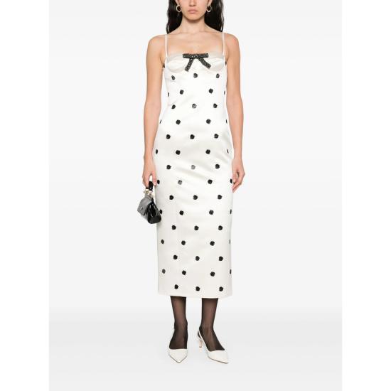 25SS 마크공 미디 원피스 25SS130DS208 POLKA WHITE BLACK - MARKGONG