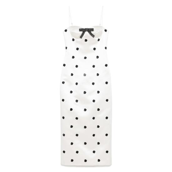 25SS 마크공 미디 원피스 25SS130DS208 POLKA WHITE BLACK