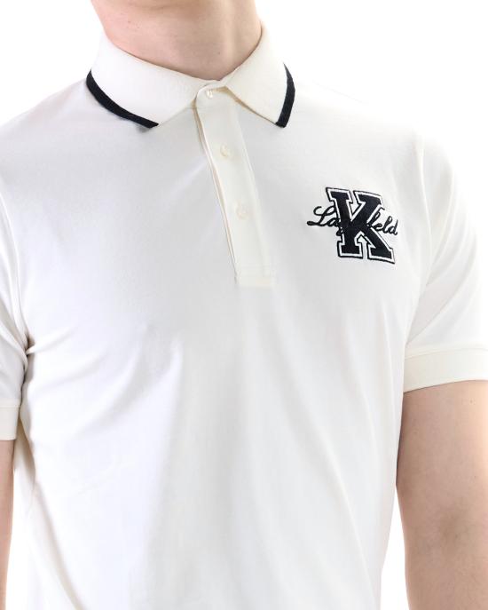 25SS 칼라거펠트 폴로 티셔츠 KM745015 552221 60 offwhite OFF WHITE - KARL LAGERFELD