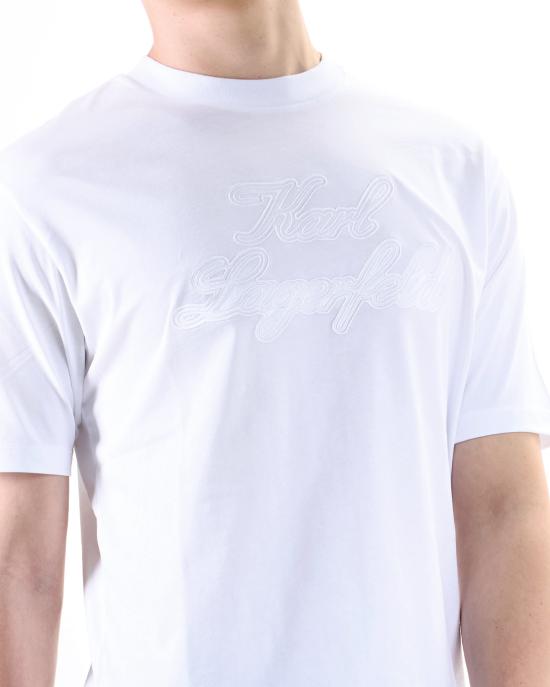 25SS 칼라거펠트 반팔 티셔츠 KM755133 552225 10 white BIANCO - KARL LAGERFELD
