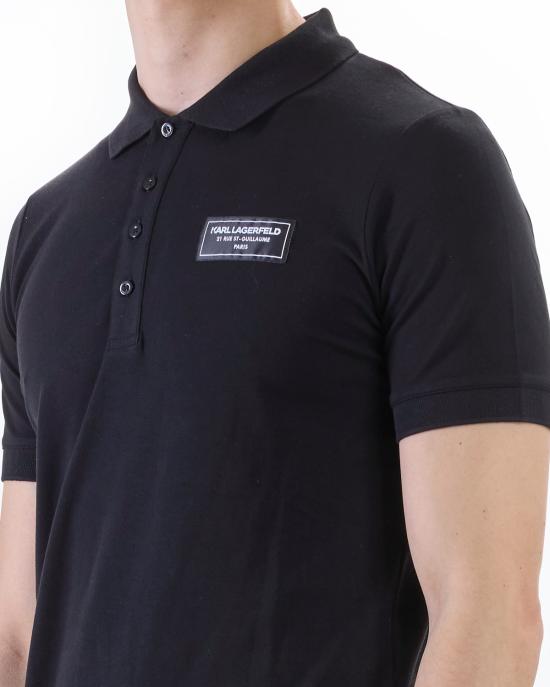 25SS 칼라거펠트 폴로 티셔츠 KM745019 552221 990 black NERO - KARL LAGERFELD