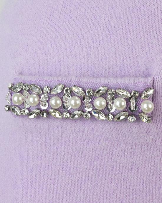 25FW 셀프 포트레이트 미디 스커트 PF25085SKL Purple - SELF PORTRAIT