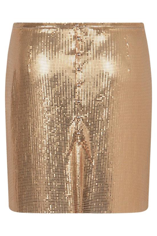 25FW 파코라반 숏 스커트 PIJU012MH0006 P794 GOLD - PACO RABANNE