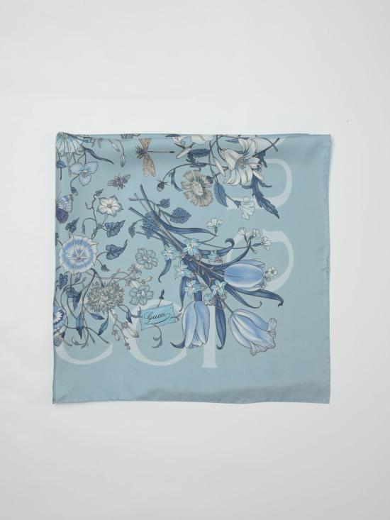 25SS 구찌 머플러/스카프 8100423G001 4969 Gnawed Blue